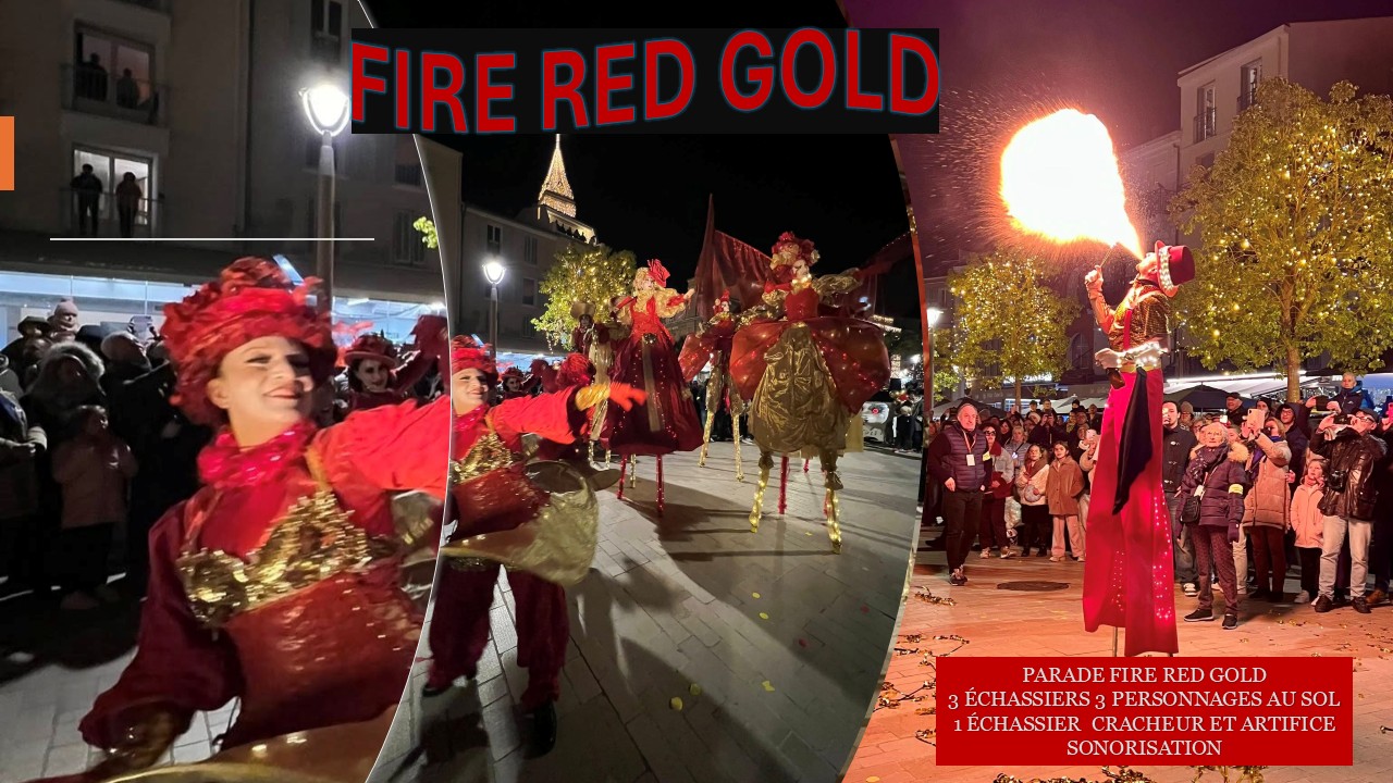 GOLD RED FIRE PARADE
